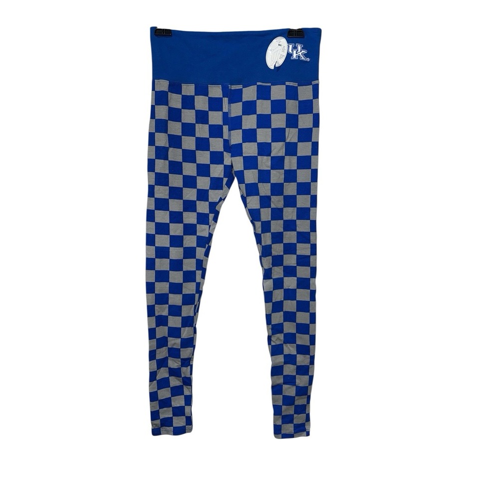 Loudmouth University Of Kentucky UK women's M/L Leggings Blue Checkered NEW